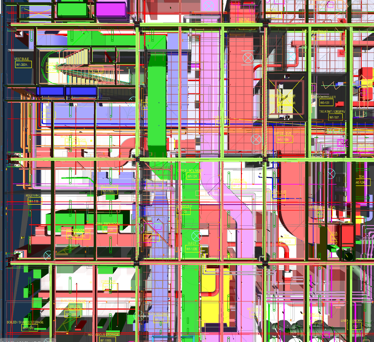 interior view of a 3D BIM model